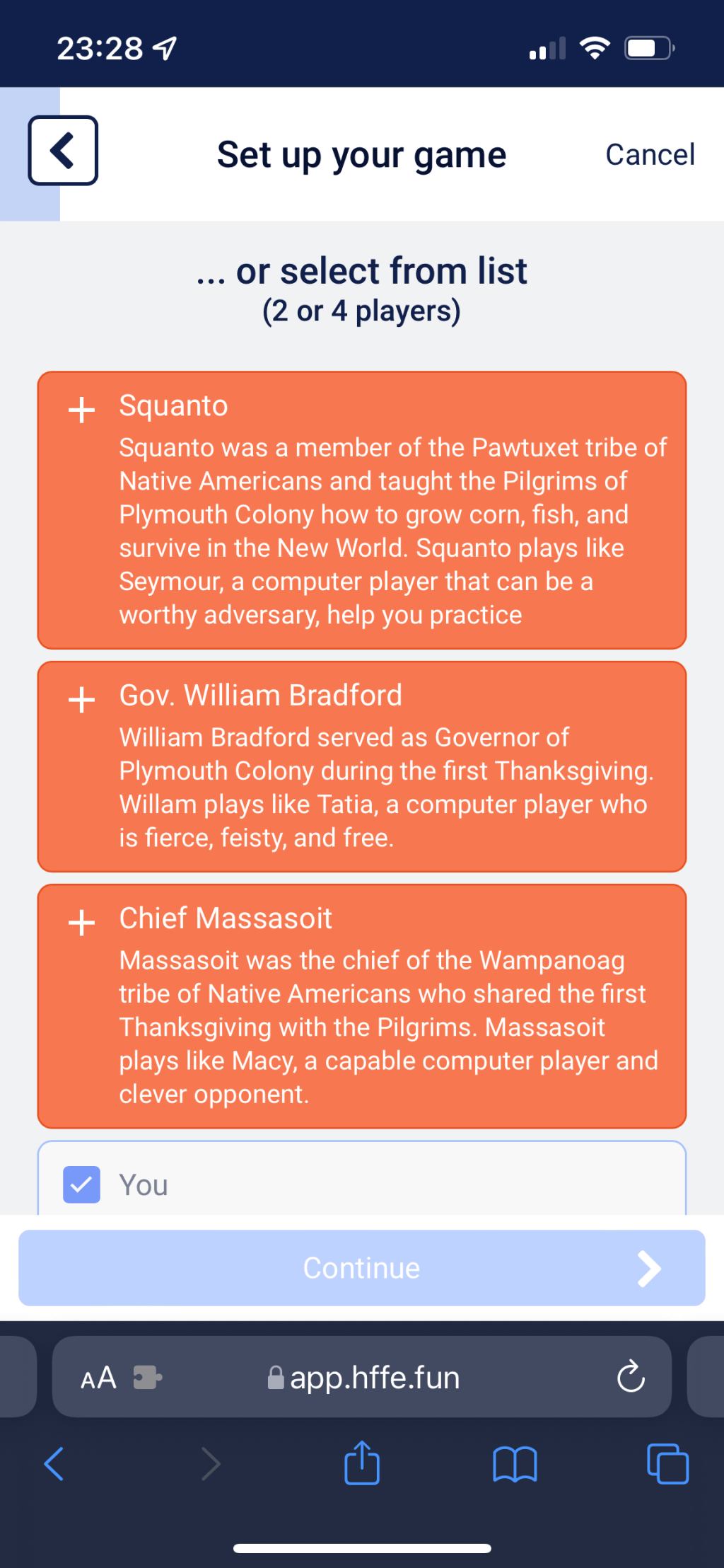 Thanksgiving Computer Players